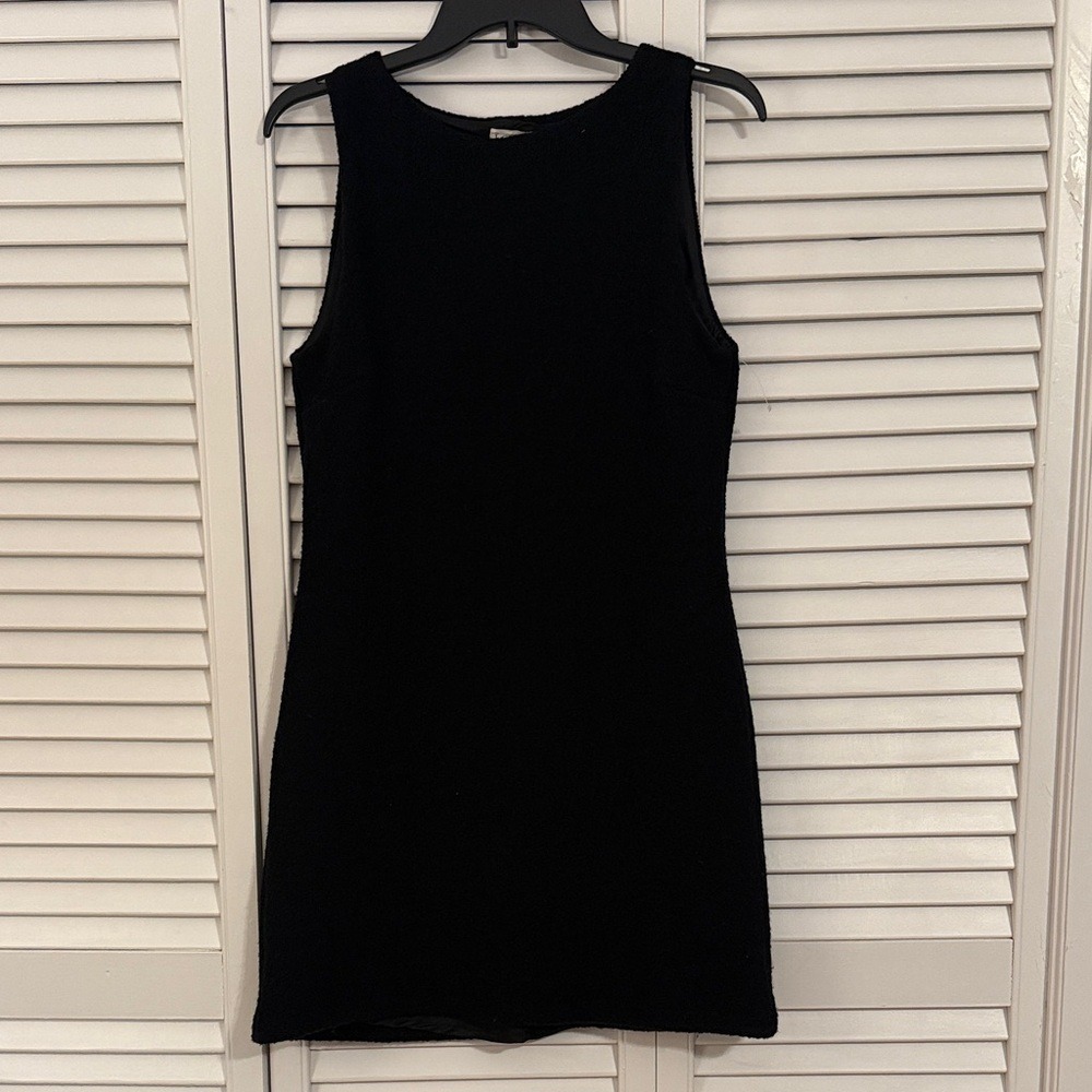 J. Crew Black Boucle Sleeveless Mini Dress Medium Made in Italy Elegant Chic